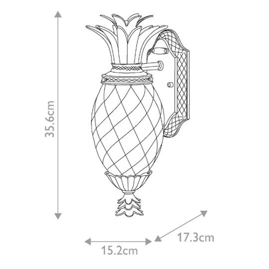 mediteransky jedinecny bronzovy nastenny svietnik klasicky ananas skleneny tienidlo obciansky vintage kalifornia americke lampy osvetlenie kuchyna obyvacka spalna 2.jpg